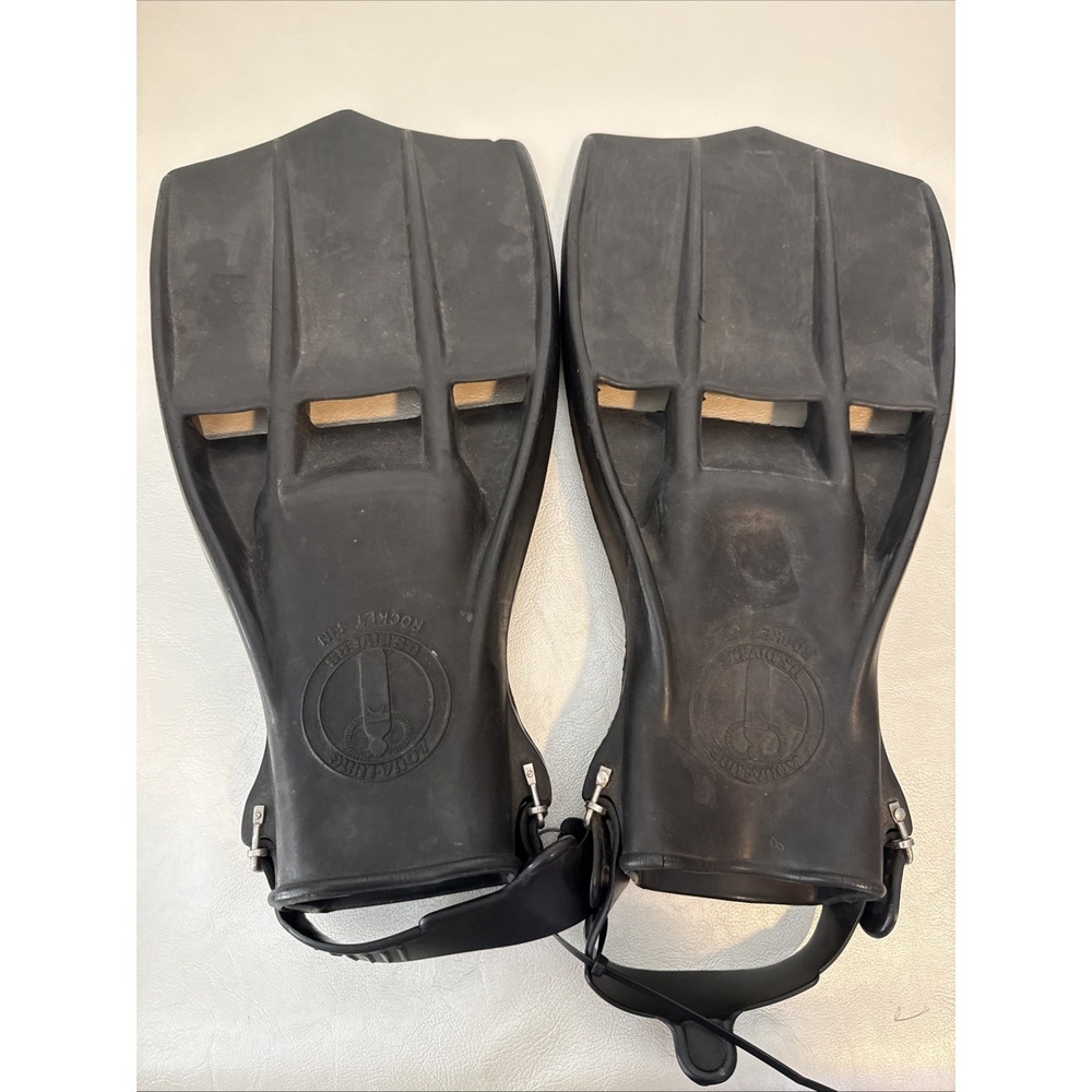 Aqua Lung Rocket Fins Black US Divers Vented Scuba Diving One Size Fits‎ All USA